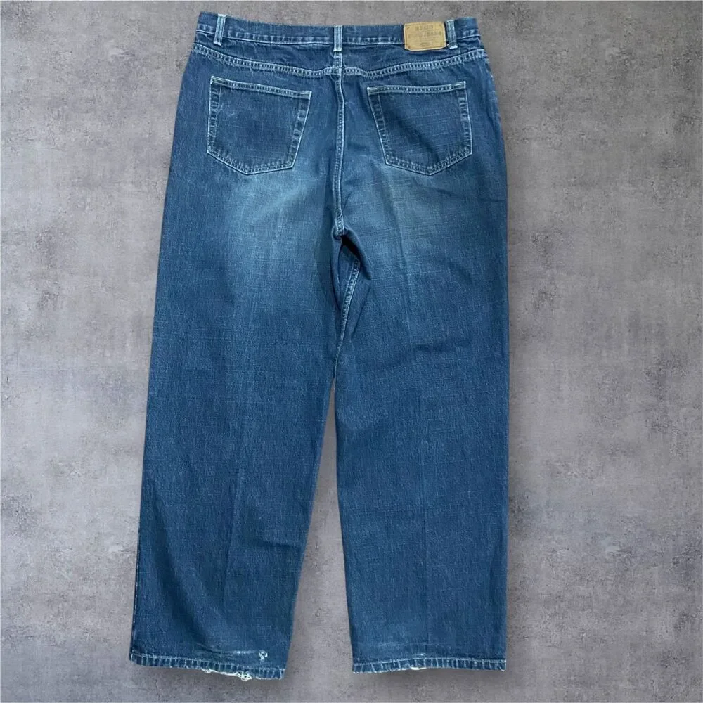 Old Navy Vintage Y2K Baggy Wide Leg Grunge Denim Blue Jeans Men's Size 40 x 32